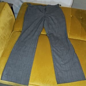 Express Gray and Red Plaid Trousers